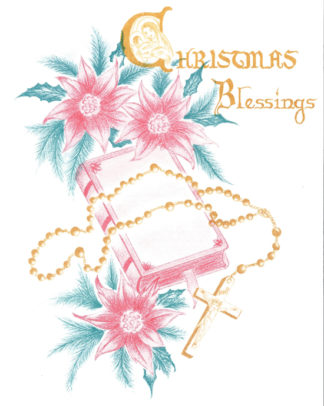 Spiritual Bouquet Christmas Blessings Card
