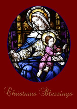 Rosary Window Christmas Card