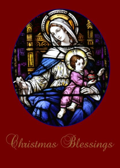 Rosary Window Christmas Card