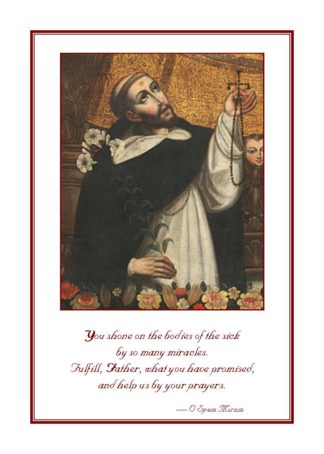 Saint Dominic 1 year Card
