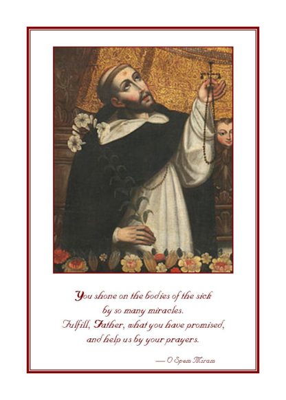Saint Dominic 1 year Card
