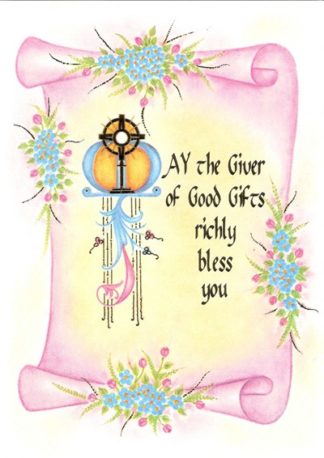 Pink Scroll Birthday Card