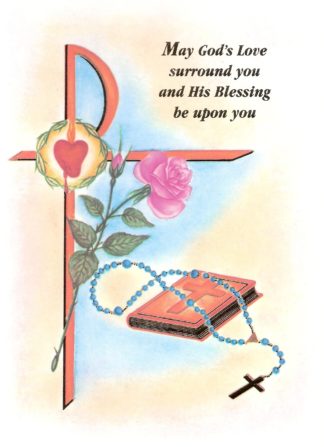 Rosary and Bible 1 year Card