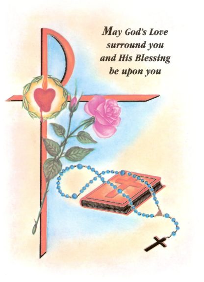 Rosary and Bible 1 year Card