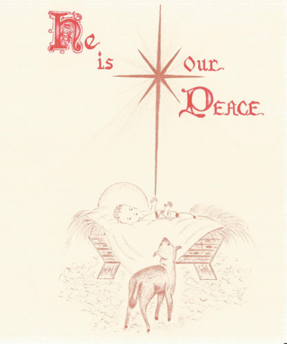 Spiritual Bouquet Christmas Crib Card