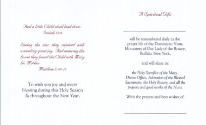 Spiritual Bouquet Christmas Crib Card - Image 2
