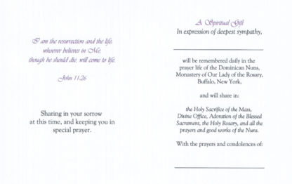 Spiritual Bouquet Sympathy Card - Image 2
